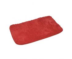 Douceur dIntÃ©rieur 6GMB272RO Vitamine - Tappeto Chinchilla, in Poliestere, Tinta Unita, 80 x 50 x 1 cm, Colore: Rosso