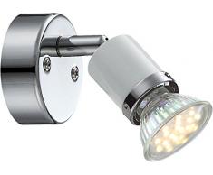 Globo illuminazione spot, cromo, incluso metallo bianco. 1xgu10 LED 2.5W 230V (10710), 200lm, 3000k