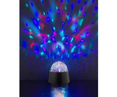 Action by Wofi 879101106000Â a discoteca, Lampada da tavolo, plastica, 3Â W, integrato, Nero, 9Â x 9Â x 9Â cm