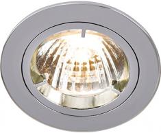 Knightsbridge - Faretto a incasso in alluminio IP20, 230 V/12 V, GU10/MR16 RD1C. Finitura cromata