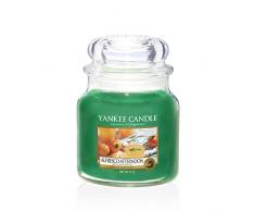 Yankee Candle - Candela in barattolo di vetro, misura media, aroma Alfresco Afternoon, colore: Verde