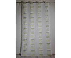 Homemaison Tenda a Righe Fantasia Poliestere Anice 140Â x 260Â x cm