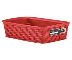 Stefanplast Elegance Cestino Rattan, Rosso, 20x14x6 cm