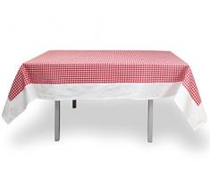 Tovaglia Rettangolare in Cotone 140 x 240 cm Vichy Rossa