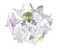 Reality Leuchten Lampada da soffitto G9, 28 W, Chrom, 45 x 45 x 28.5 cm