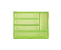 Excelsa Portaposate, 5 Scomparti, Polipropilene, Verde, 38 x 29 cm