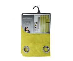 Douceur d interno tenda a occhielli 140Â x 280Â cm sabbia Righe Pointille, Poliestere, giallo, 280Â x 140Â cm
