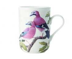 Maxwell & Williams pbw1065Â Birds of The World Tazza ghianda Ghiandaia, Confezione Regalo, Porcellana, Bianco/Rosa
