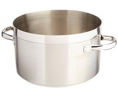 Paderno 11107-32 Casseruola Alta, Due Maniglie, in Acciaio Inox, 32 cm