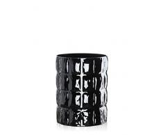 Kartell 1225E6 - Vaso MatelassÃ©, Colore: Nero Lucido