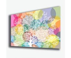 Quadro moderno astratto ALBERO DELLA VITA 30x50 cm multicolor arte moderna STAMPA SU TELA canvas Quadri Moderni Cucina Salotto Soggiorno Camera da letto