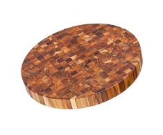 Teakhaus th303 Multicolore, Tagliere Rotondo in Legno, 12 cm x 45,72 (18 12,70 (5 cm