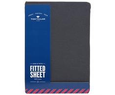 Tom Tailor 0077788/809/040/778 Lenzuolo in Jersey con Angoli Elasticizzati 100% Cotone, 90 x 200 cm-100 x 200 cm, Antracite, 37 x 27 x 3 cm
