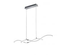 Reality Cody Lampada a Sospensione, LED Integrati, 2 Diffusori, Effetto Cristallo Integriert, 25 W, Cromo, 7 x 92 x 150 cm