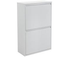 Wink Design Split Pattumiera Differenziata, Metallo, Grigio, 60x25x92 cm