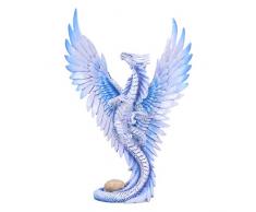 Nemesis Now Anne Stokes, statuetta di drago dargento, per adulti, taglia unica, colore: bianco