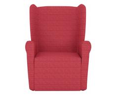 Eiffel Textile Lille - Custodia Divano Poltrona paraorecchie 55 x 195 x 2 cm Rosso