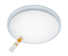 Briloner Leuchten Lampada da soffitto, regolabile: calda/fredda incl. Funzione luce notturna, funzione timer, telecomando, D: 38.5 cm, 24W, metallo, integrata, 24 W, bianca, 38.5 x 38.5 x 8.3 cm
