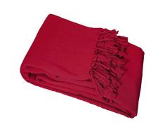 Nuances Du Monde - 3006689, Copripoltrona , 150 X 150 Cm , Lana , Cotone Tessuto , Rosso