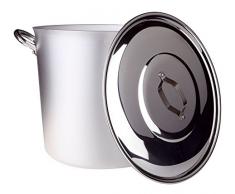 Pentole Agnelli Salsa Pentola Pomodoro Piccola ComunitÃ con Due Maniglie e Ponticello, Alluminio, 38 x 38 x 36 cm