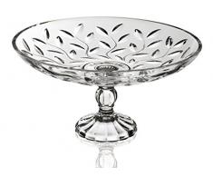RCR Centrotavola Vetro Laurus Tondo con Piede Arredo Tavola, 34x34x18