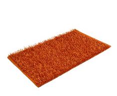 Goezze Shaggy - Tappeto a Pelo Lungo a Effetto Metallizzato Tinta Unita 60x100cm Arancione