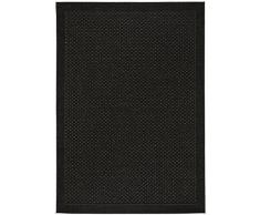 benuta Pflegeleichter Teppich geeignet für Innen AuÃenbreich, Balkon und Terrasse Tappeto, Fibra Sintetica, Nero, 120 x 170 cm