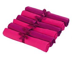 Contento, Set di tovaglioli in Stoffa, 6 pz, Rosa (Rosa), 40 x 40 cm
