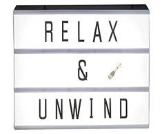 Thumbs Up! Lhtboxa4 Lampada da Tavolo retrÃ² Insegna Cinema A4 Cinematic Lightbox, Bianco