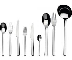 Alessi Ovale REB09S75 Servizio Completo di Posate di Design 75 Pezzi in Acciaio Inox