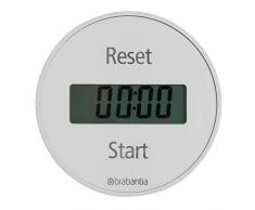Brabantia 103681 Timer da Cucina, Bianco (White), 7.5 x 2.5 cm