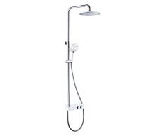 Waterful Colonna Doccia con Mensola Porta Sapone e Miscelatore, Bianco