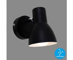 Briloner Leuchten Plafoniera, Lampada da soffitto, faretto orientabile e inclinabile, 1x E14, Max. 25 Watt, retrÃ², Nera, 80x130 mm (DxA), Nero