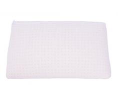 Soffim Lattice Guanciale Standard, 100% Cotone-Lastra Schiuma di Lattice, Bianco, 42x72x12 cm