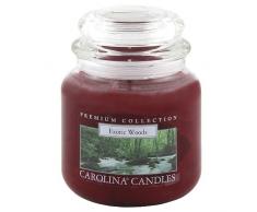 Caroline Candela 425g legni esotici, Candela profumata in Vetro, Rosso