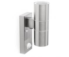 Smartwares 10.045.48 (5000.257L) Lampada da Parete con Rilevatore di Movimento, Cromo