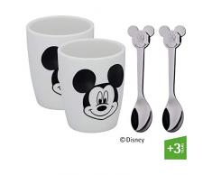 WMF Articolo Disney Mickey Mouse Anniversary Tazze Set S, Porcellana, Argento, 7Â cm, 4Â unitÃ