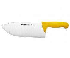 Arcos Serie 2900 - Coltollo da Colpo Coltello Scannare Coltello Macellaio - Lama Acciaio Inossidabile Nitrum 255 mm - Manico Polipropilene Colore Giallo