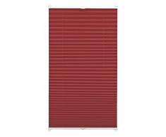 Gardinia 33081 Tenda Plissettata con Morsetto di Fissaggio, Tessuto, Rosso, 50 x 130 cm