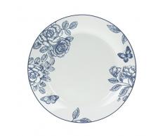 Tognana Olimpia Garden Set 6 Piatti Piani, Porcellana, Blu, 6 unitÃ 