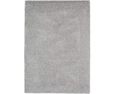 benuta Swirls Shaggy - Tappeto a Pelo Lungo, in Fibra Sintetica, Privo di Sostanze nocive, Fibra Sintetica, Grau, 133 x 190 cm