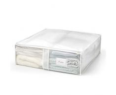 Rayen 2033.11 Scatola dimmagazzinaggio di Biancheria e Coperte per Letto, Peva, Bianco, 55 x 65 x 20 cm