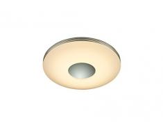 Reality Leuchten Reality R62552506 Castor Plafoniera, 1xSMD, 25 W LED, Cromo/Bianco, 7 cm