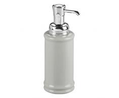 InterDesign Hamilton Dispenser Pompa di Sapone, Ceramica, Grigio, 9x20.25x0.2 cm