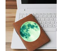 Walplus fluorescente al Buio Luna rimovibile autoadesivo UFFICIO DECORAZIONE CASA Adesivi da parete, Verde, 12 x 12 cm