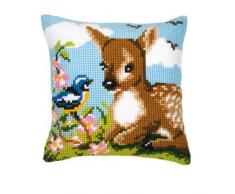 Vervaco, PN-0008691, Cuscino con kit per punto croce, motivo: Cerbiatto