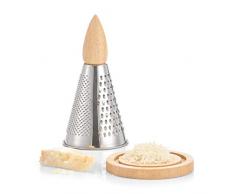 Zeller 25599 - Grattugia per formaggio, 2 pezzi, in caucciÃ¹/acciaio INOX