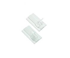 Gardinia 30565 Supporto Adesivo Universale per Fissaggio Tenda, Bianco, 16.5x7x0.1 cm, 2 unitÃ 