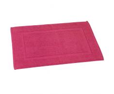Wenko Tappeto di Bagno Paradise cotone, Cotone, Rosa lampone, 50 x 70 x 1 cm