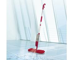 cleanmaxx Spray Mop flessibile rosso | Scopa | Mocio | (pratico mocio flessibile per pulizie a umido e a secco)., Spray-Mopp